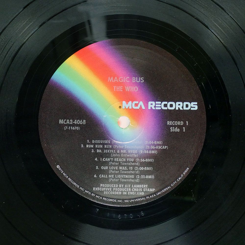 US盤 THE WHO/MAGIC BUS / SINGS MY GENERATION/MCA MCA24068 LP