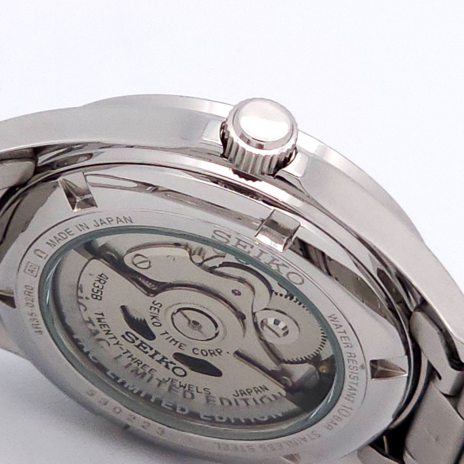 ☆美品 SEIKO セイコー TICTACコラボ 4R35-02R0 自動巻 動作品 裏スケ 