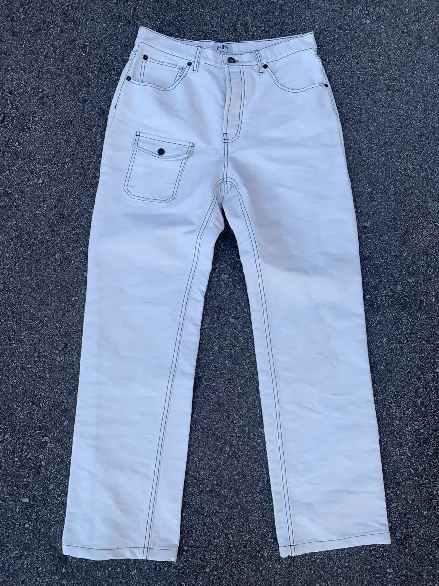 Phipps 白 コットン パンツ 30