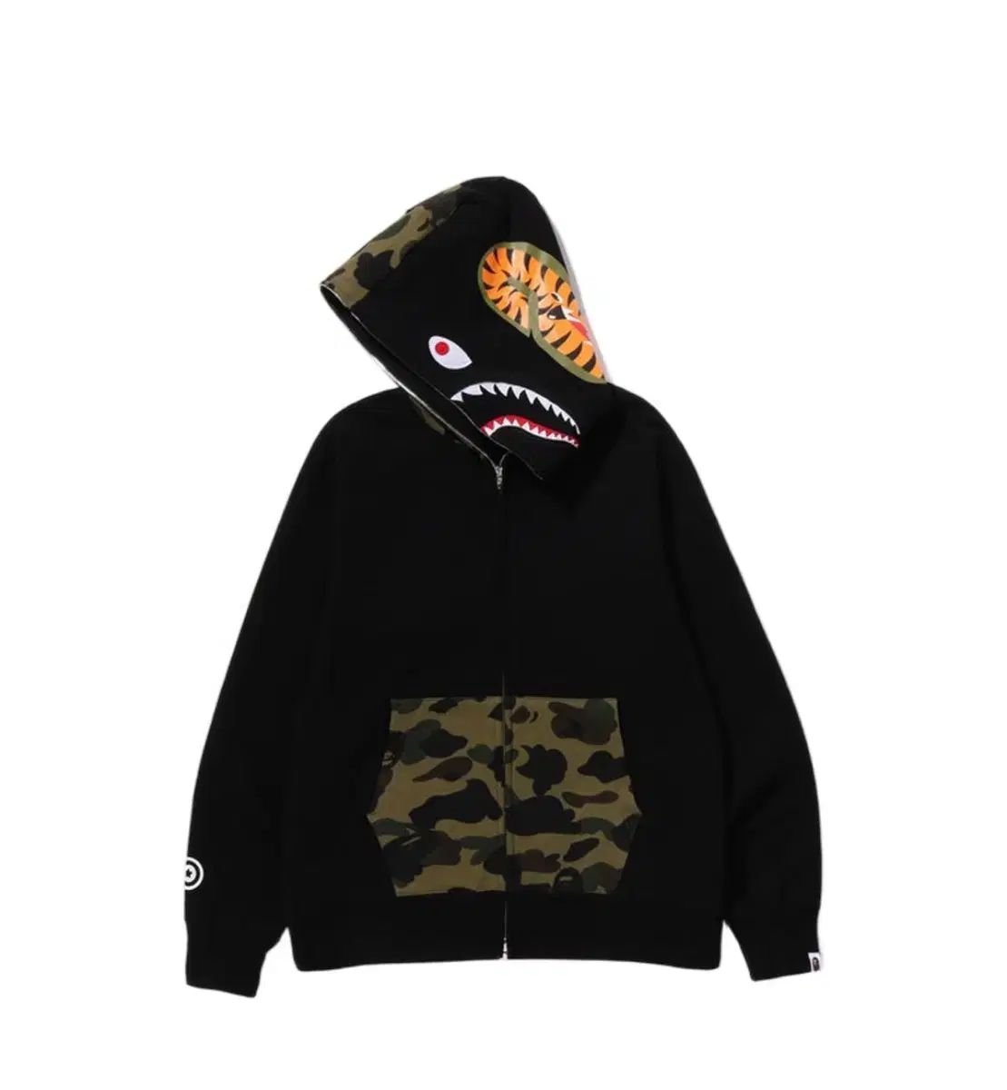 BAPE シャーク ブラック カモフラージュ フードジップアップ