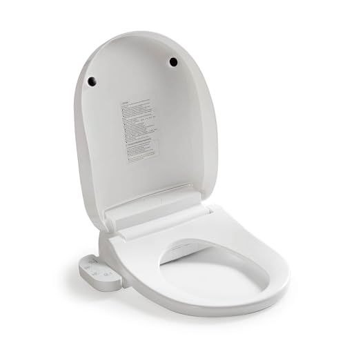 シャワートイレ 温水洗浄便座 エロンゲートサイズ ステンレスノズル LEDライト付き ホワイト m a 1 ee 5 d 23