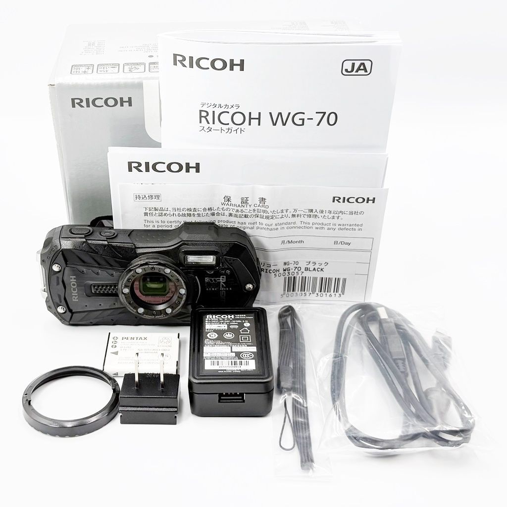 リコー RICOH WG-70 ブラック コンデジ カメラ 中古 - メルカリ