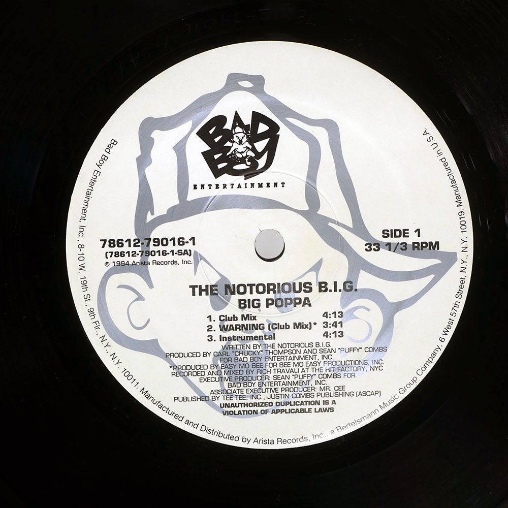 US盤 NOTORIOUS B.I.G./BIG POPPA/BAD BOY ENTERTAINMENT 78612790161