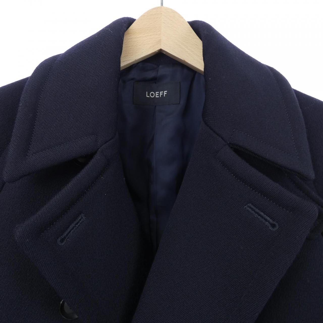 【美品】LOEFF ロエフ　ピーコート　ウール　ネイビー　紺色　サイズ0 美品】LOEFF ロエフ ピーコート ウール ネイビー 紺色 サイズ0 美品