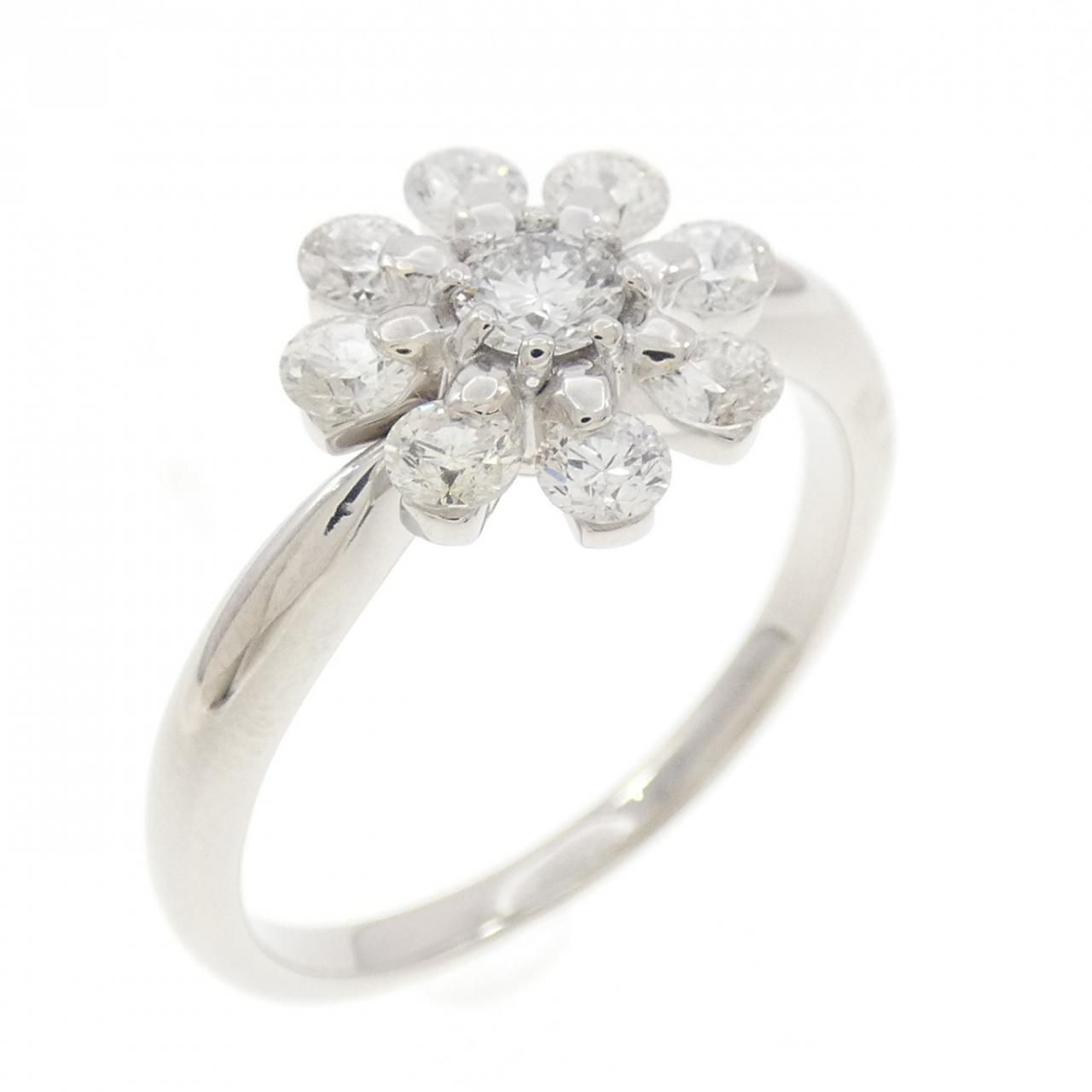 PT 900 フラワー ダイヤモンド リング 0.73 CT