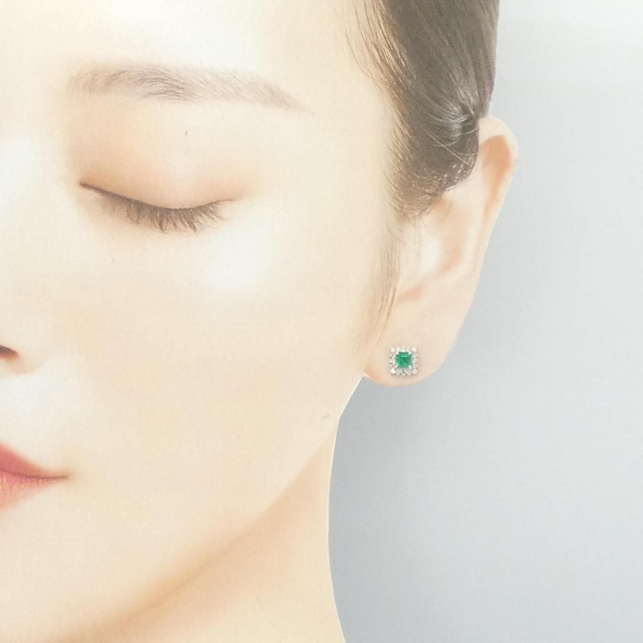 PT900 エメラルド ピアス 0.47CT - メルカリ