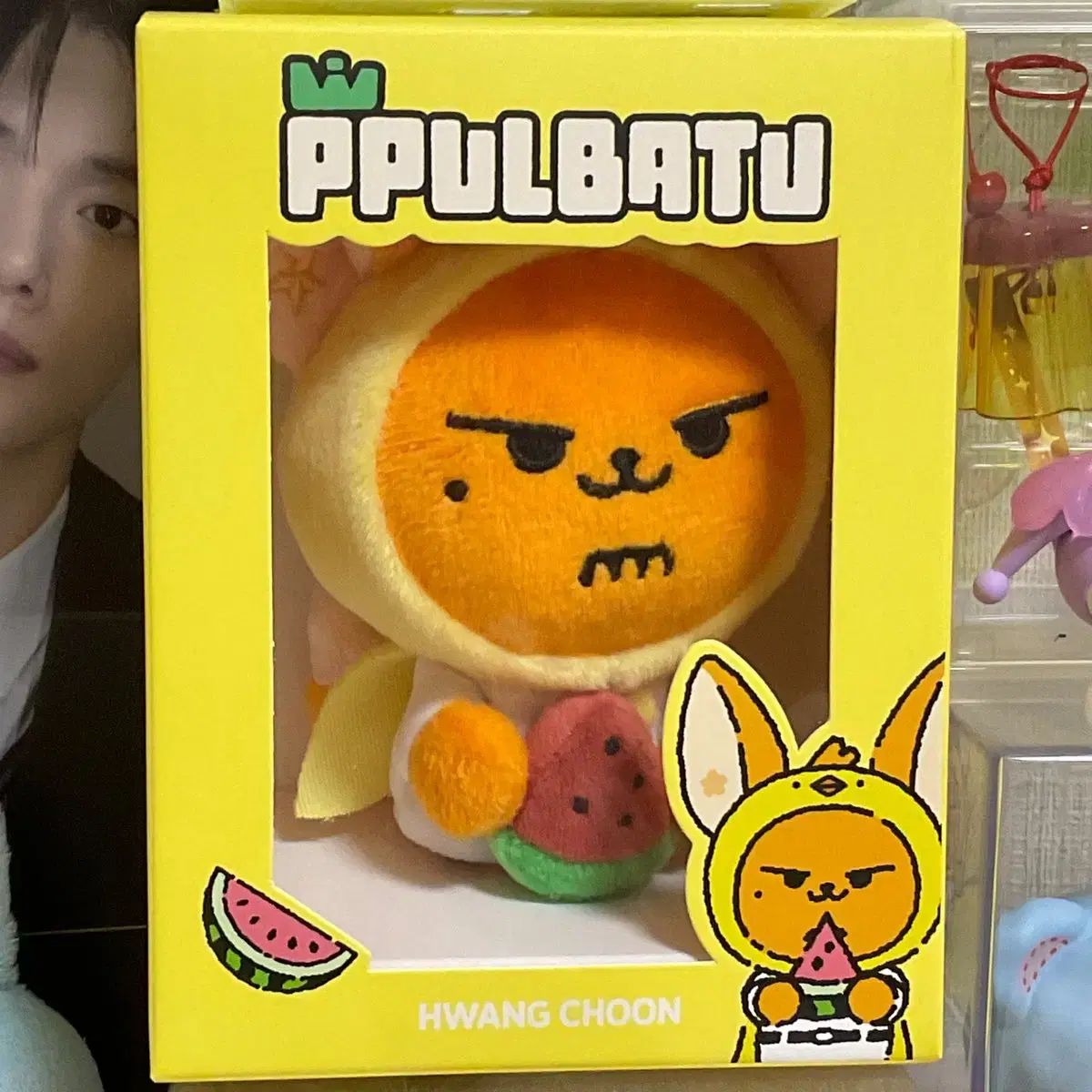 뿔바투 ジャパン スイカ ファン チェヨンジュン ぬいぐるみ キーホルダー TXT TOMORROW X TOGETHER 日本 ヨンジュン YEONJUN トレカ