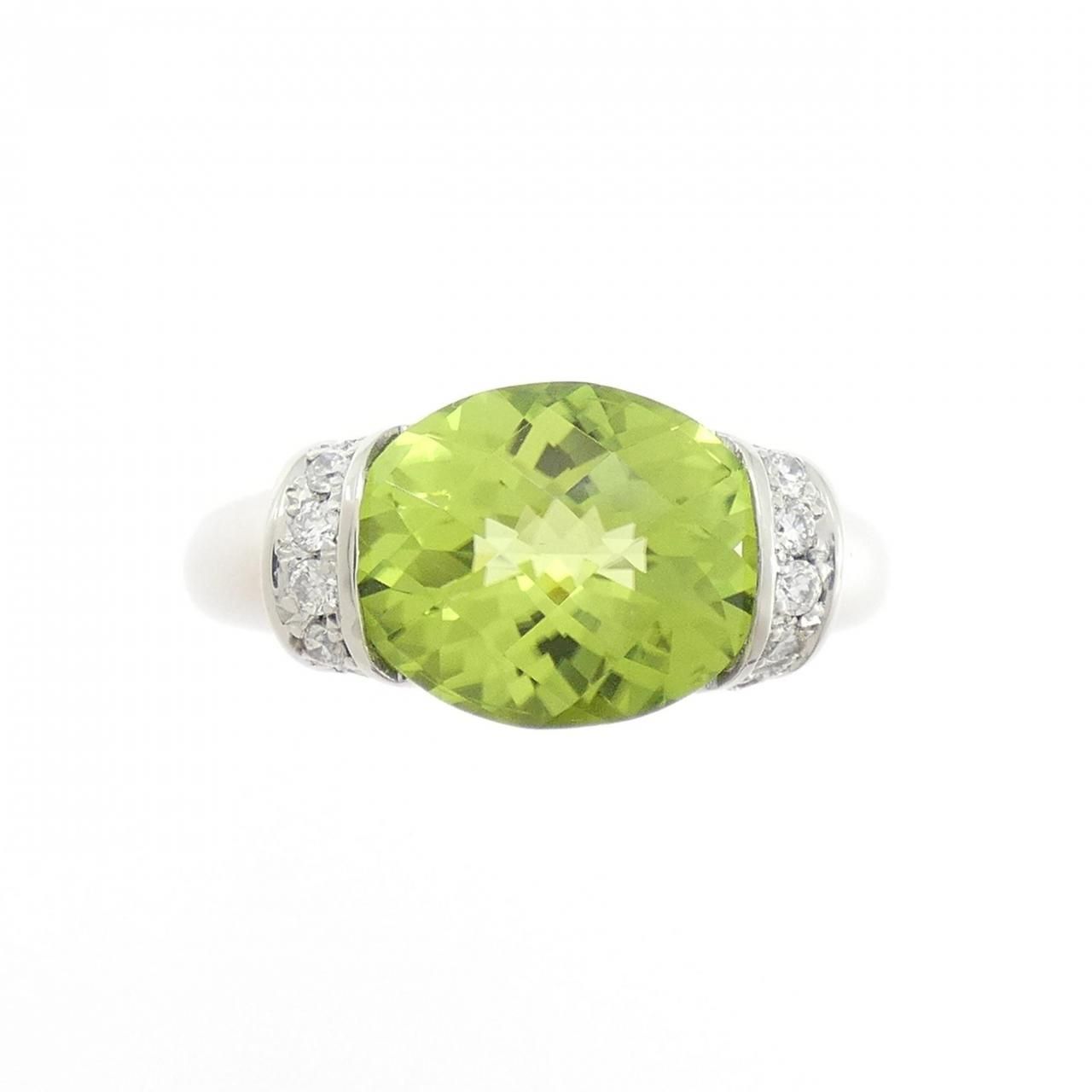 PT900 ペリドット リング 3.76CT - メルカリ