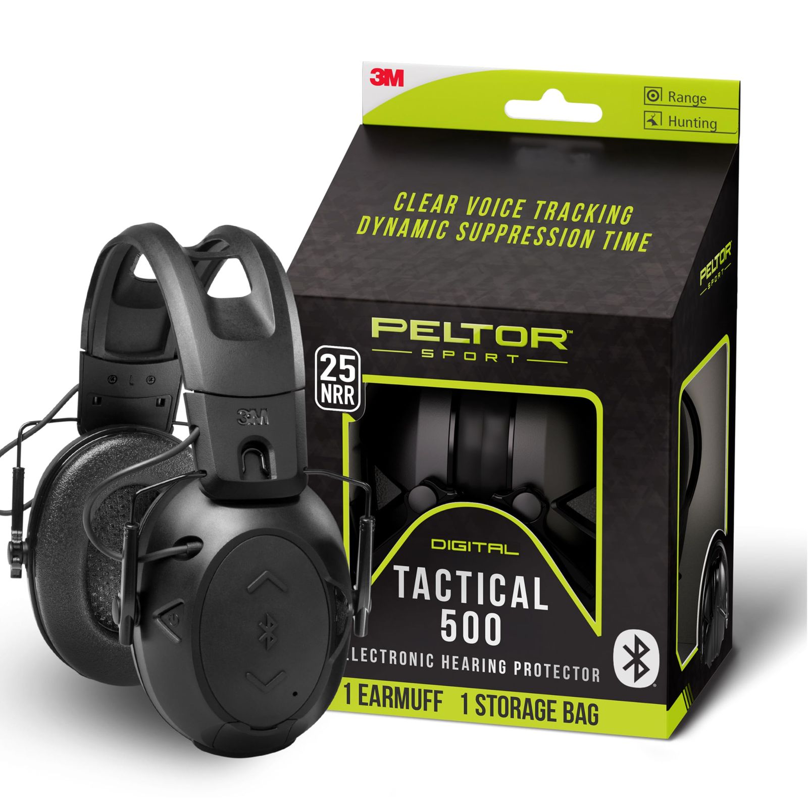 3M Peltor Sport Tactical 500電子式聴覚保護具、ワイヤレス