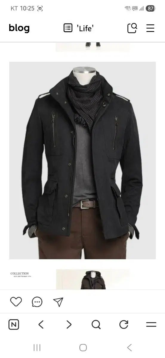 TIME HOMME カーキ色 メンズスウェード 冬ジャケット