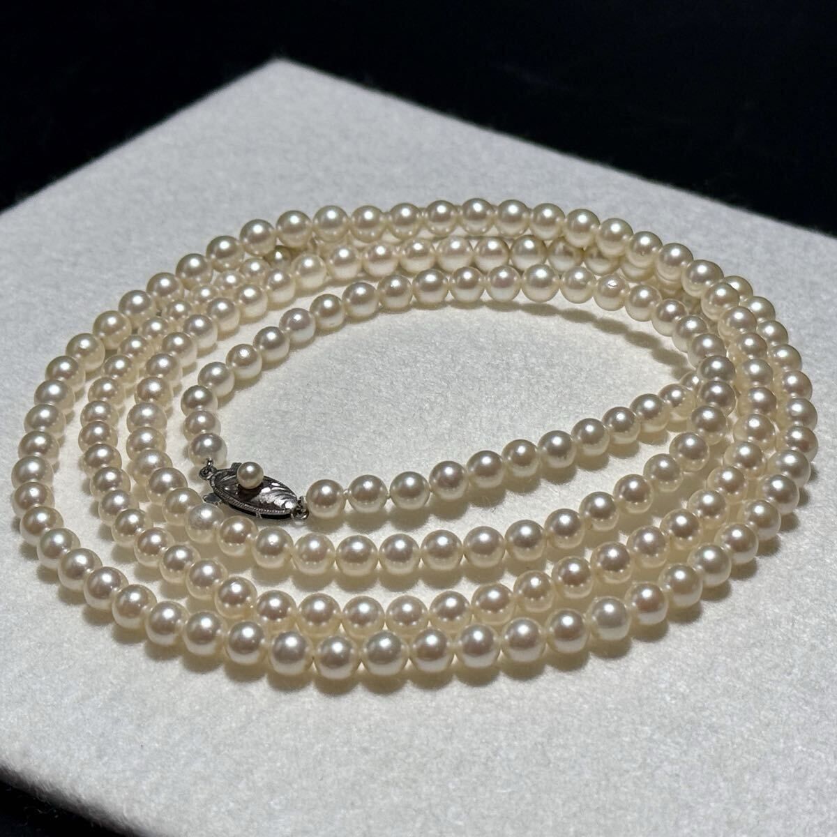 ロング】アコヤパール ネックレス ホワイト系 5.28～5.97㎜ 108㎝ 50.0