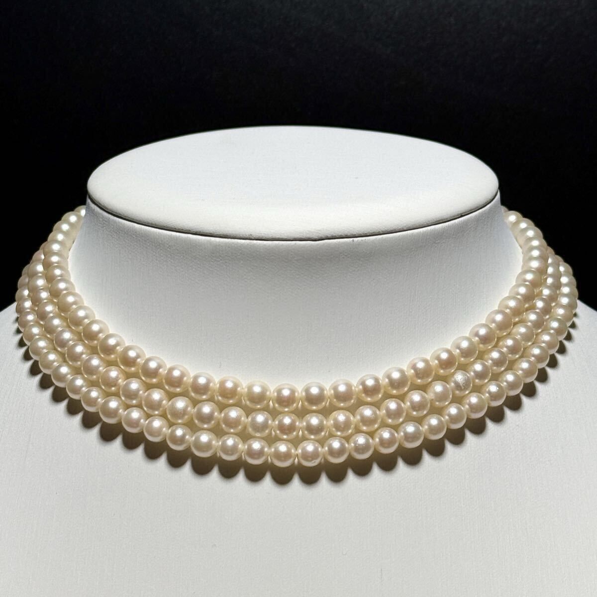 ロング】アコヤパール ネックレス ホワイト系 5.28～5.97㎜ 108㎝ 50.0