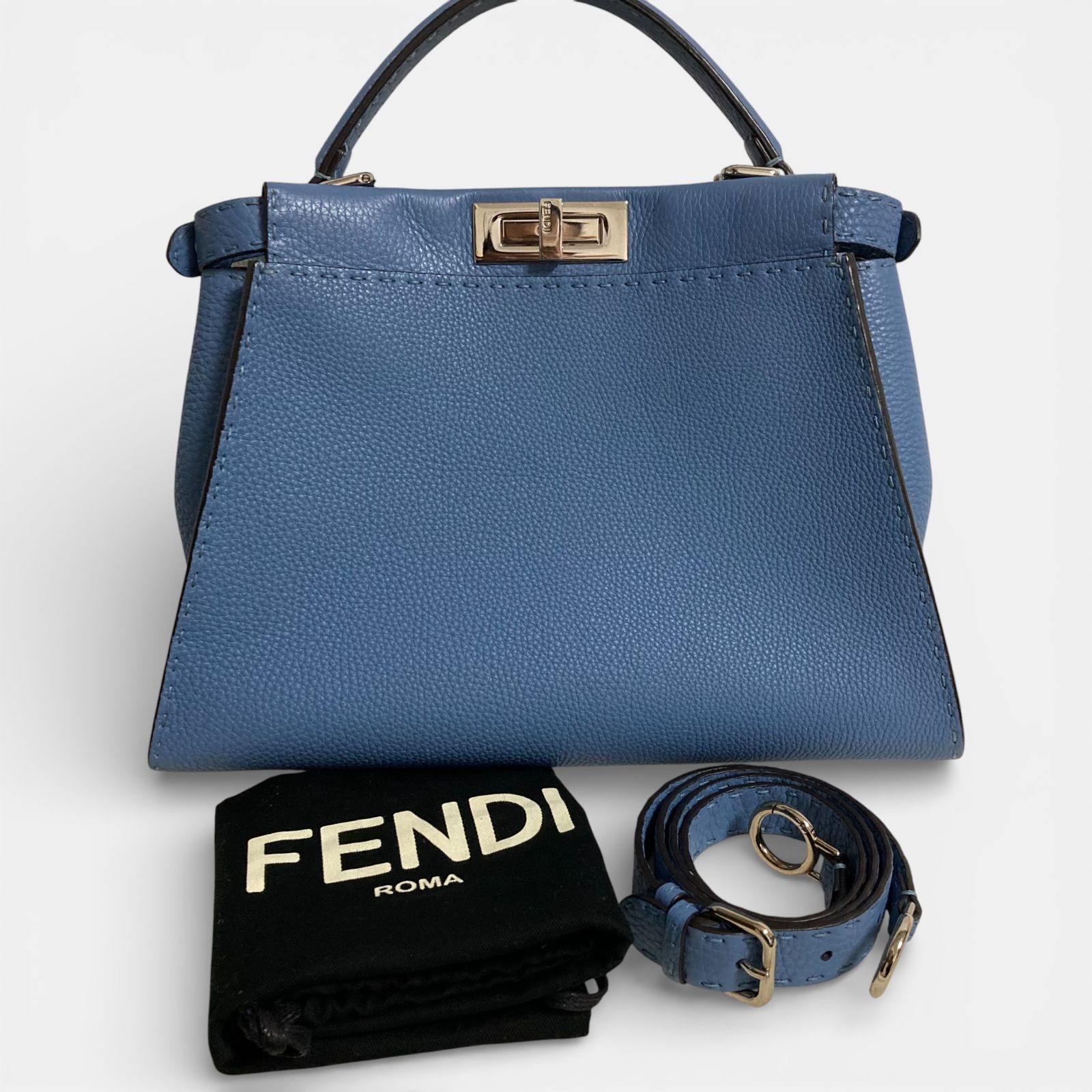 極美品】FENDI フェンディ ピーカブー ミディアム セレリア レディース 
