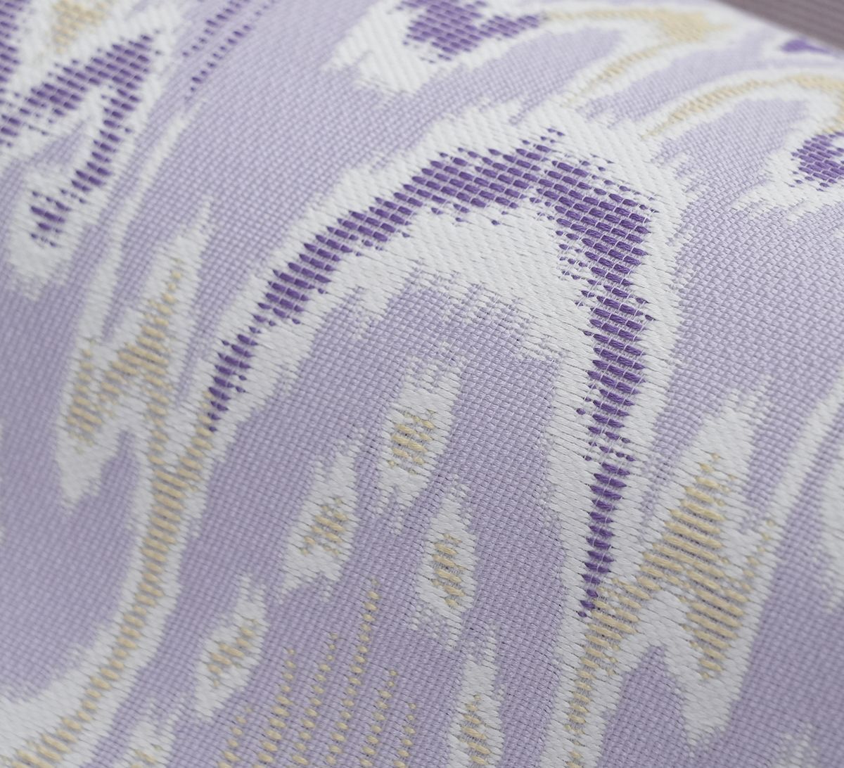 新品未仕立 西陣織 全通織 九寸名古屋帯 名物裂文様 太子間道 薄紫