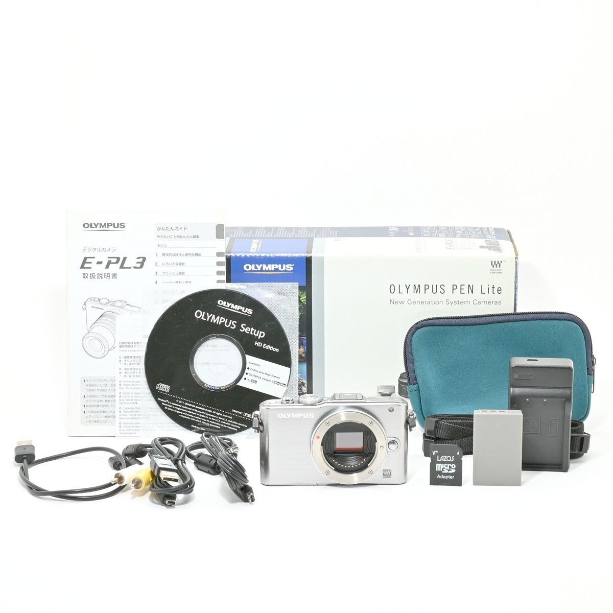 1124＜良品＞ OLYMPUS ミラーレス一眼 PEN Lite E-PL3 ボディ シルバー