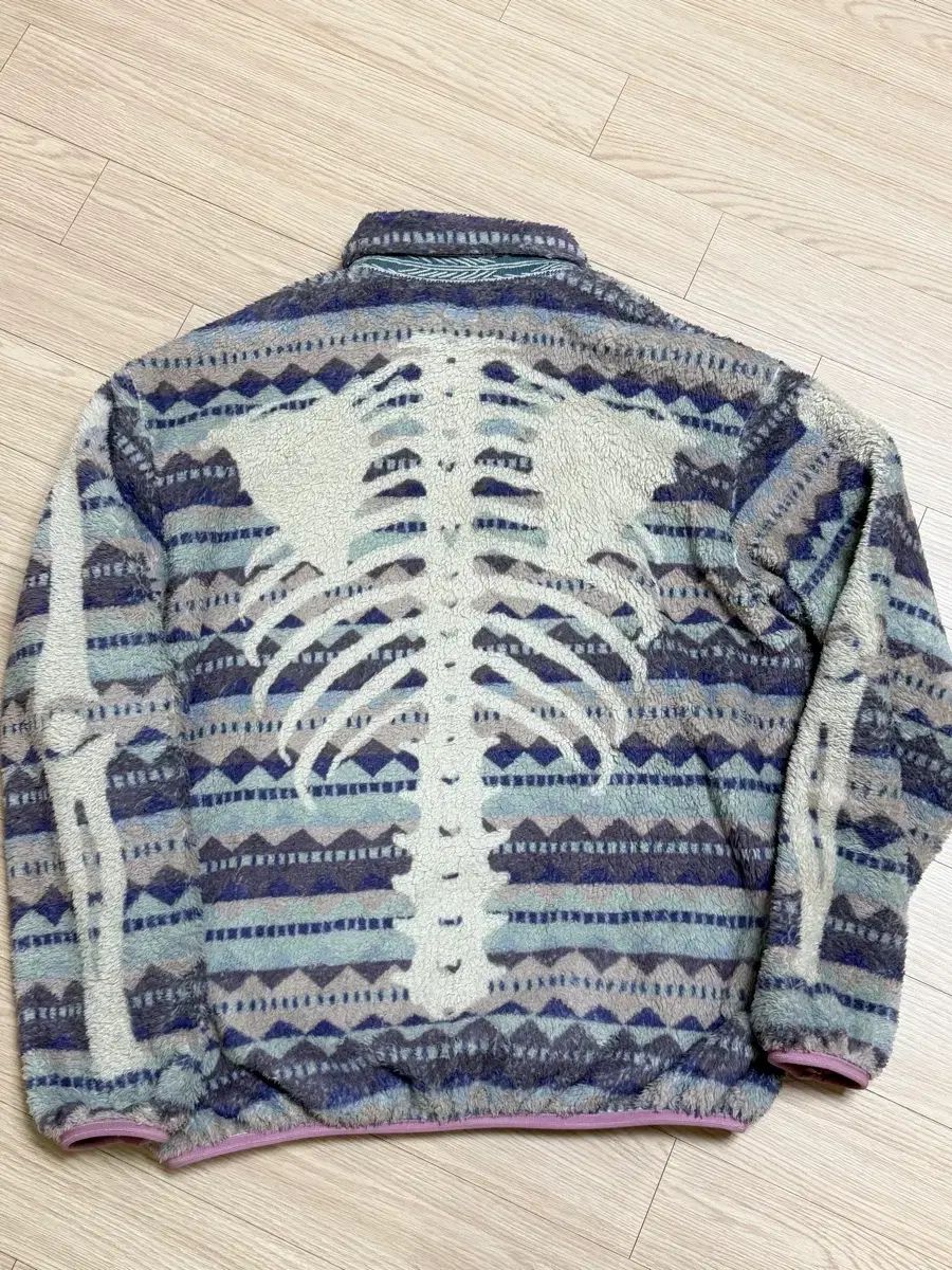 KAPITAL アシュランド ストライプ - ボン フリース ジップ ブルゾン パープル