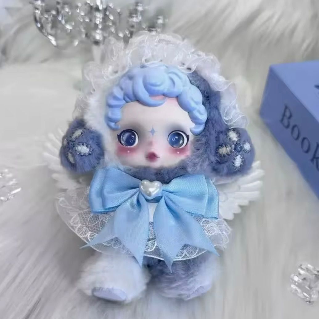 スカルパンダ対応 天使風ブルー着せ替え衣装 ぬい服 コスチューム POP