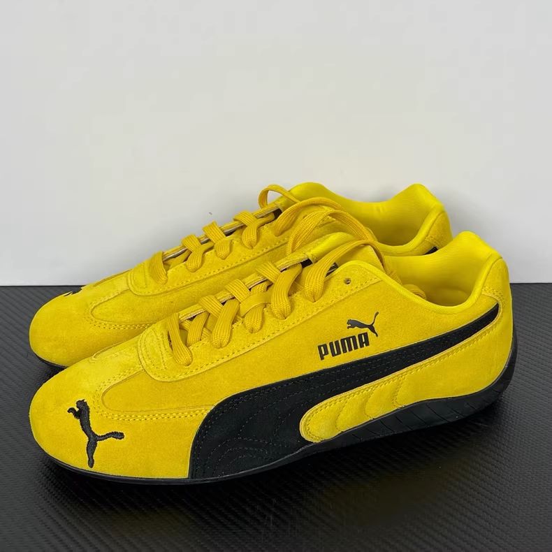 プーマ PUMA ユニセックス メンズ レディース イエロー スピードキャット OG スニーカー 398846-19 ローカット レザーアッパー モータースポーツ ドライビング