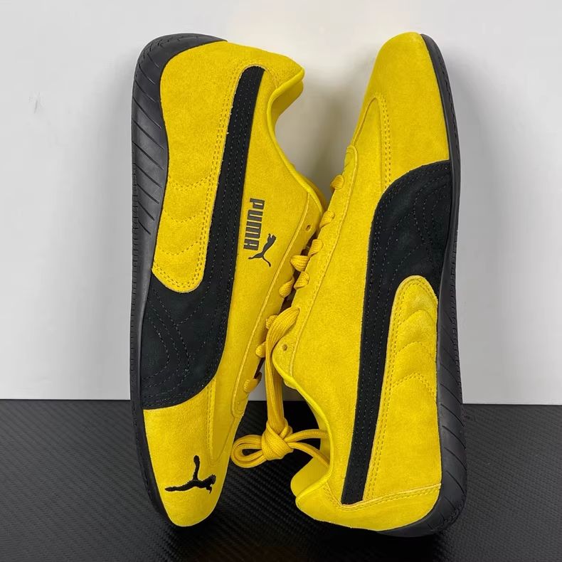 プーマ PUMA ユニセックス メンズ レディース イエロー スピードキャット OG スニーカー 398846-19 ローカット レザーアッパー モータースポーツ ドライビング スニーカー 靴 メンズ