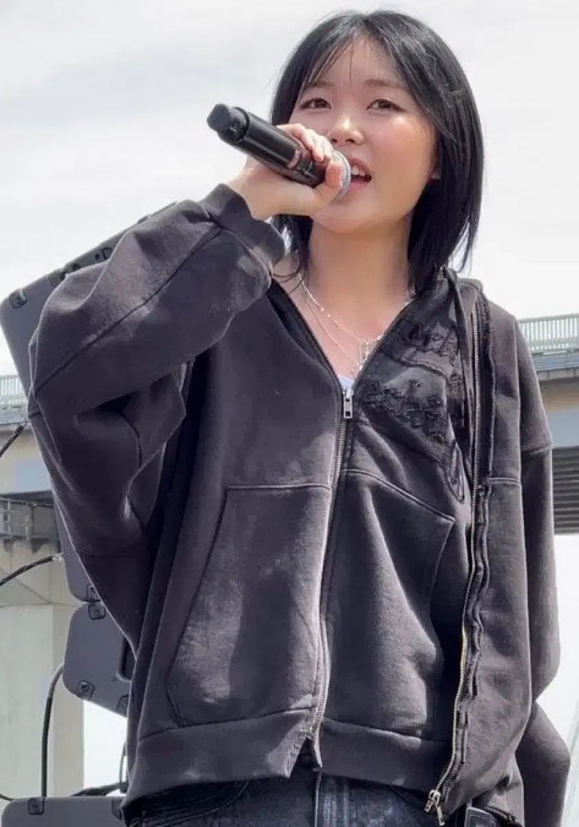 コストパーキロ ダブル フーディー ジップアップ ブラック meenoi