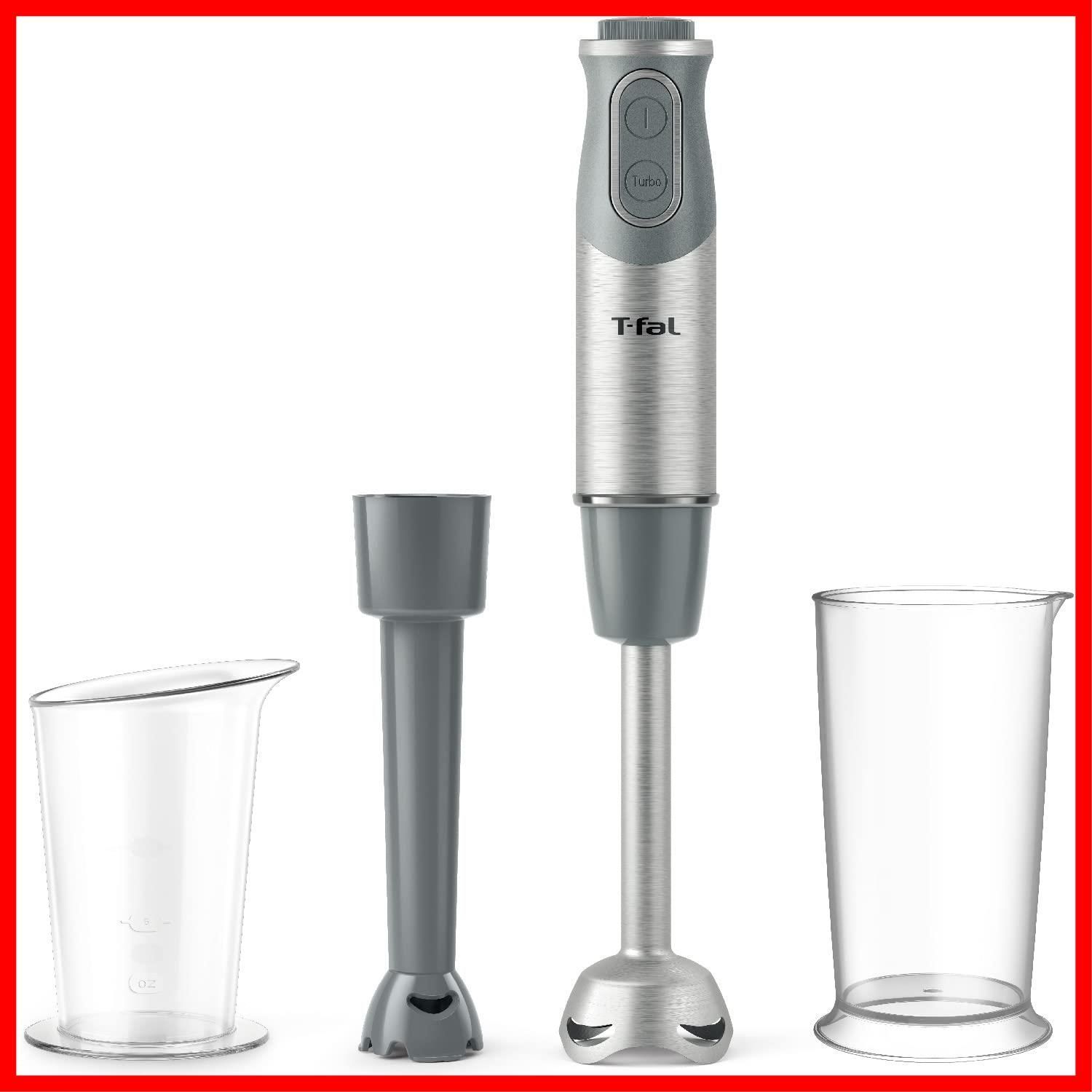 ライトグレー レシピブック付き べビー ハンドブレンダー 離乳食づくり つぶす 混ぜる 1台3役 ティファール