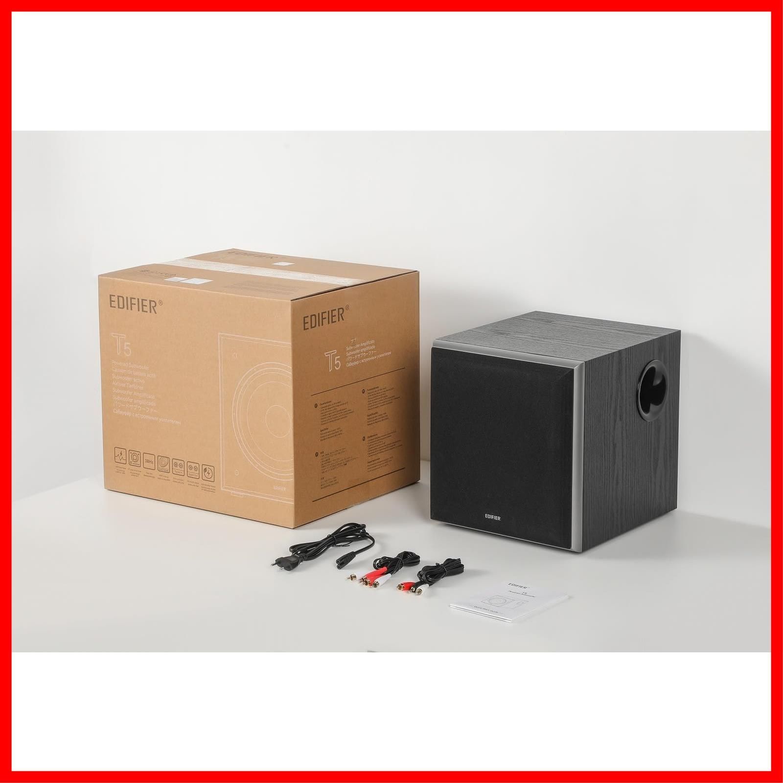 在庫処分】Edifier パワード ED-T5-BK-A(ブラック) サブウーファーT5