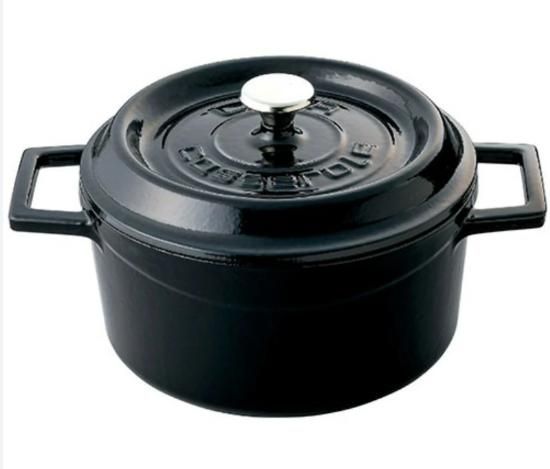 LAVA ラウンドキャセロール 20cm Shiny Black 日本正規販売品】LAVA(ラヴァ) 鋳物 ホーロー 鍋 ラウンドキャセロール