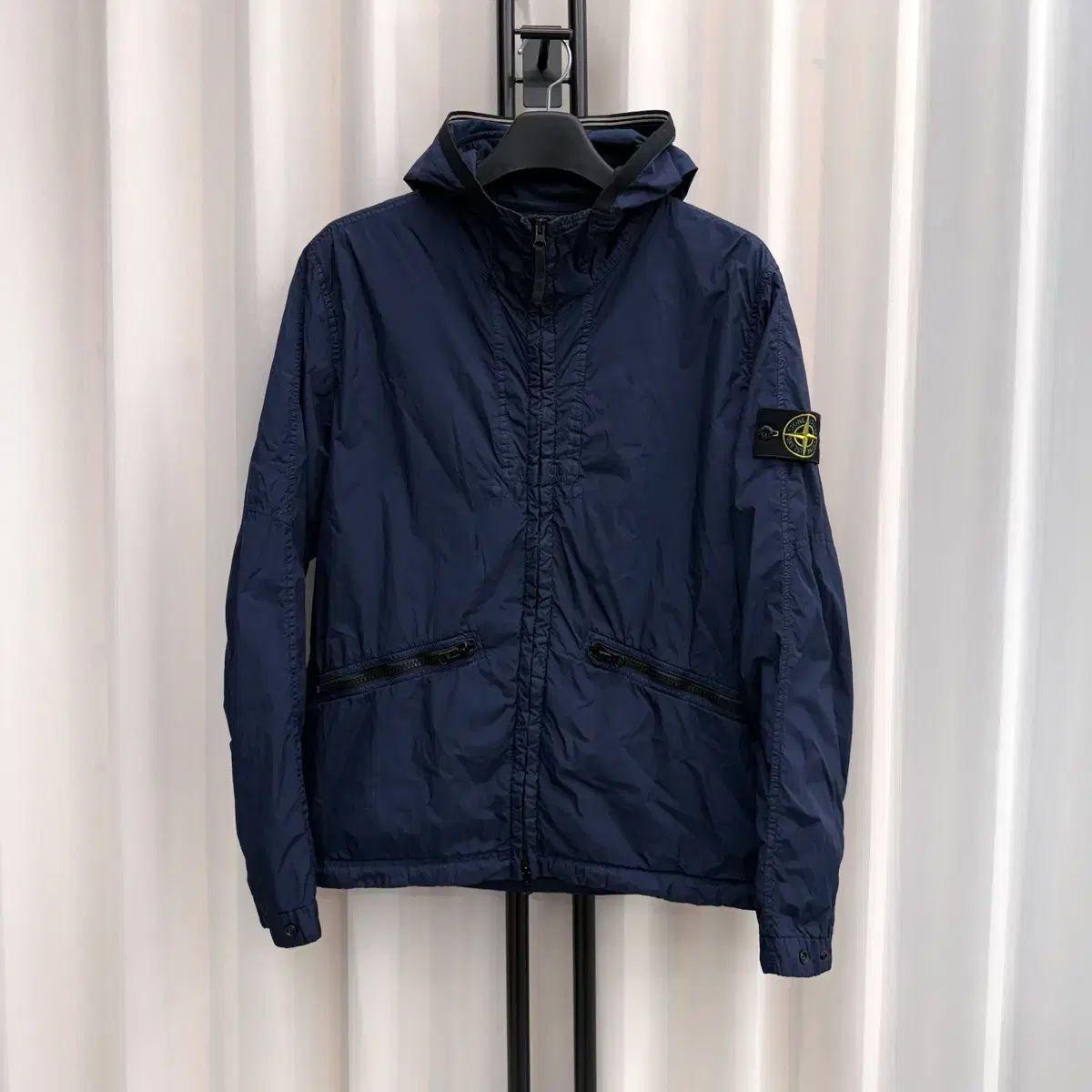 L STONE ISLAND ストーンアイランド クリンクルレップス フード ウィンドブレーカー