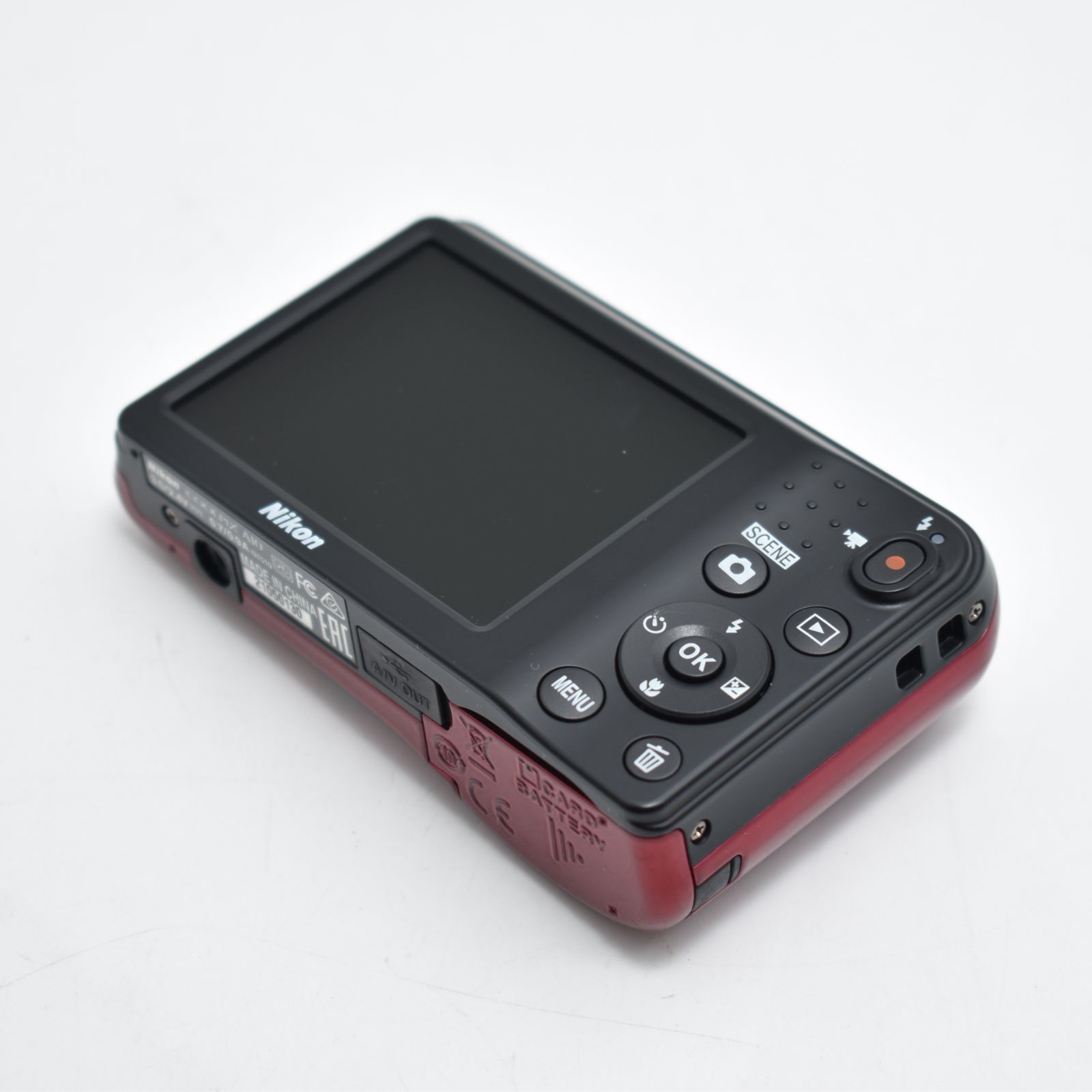 B#10894 Nikon デジタルカメラ COOLPIX A10 レッド 光学5倍ズーム 1614