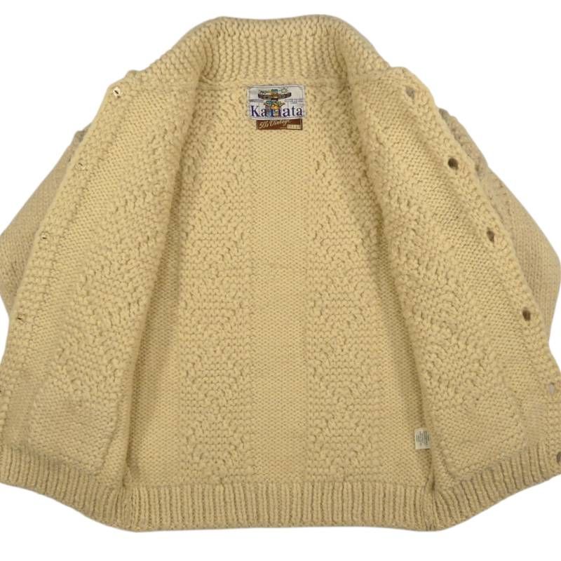 カウチンセーター kanata ニット L カナダ製 カナタ ベージュ 生成り