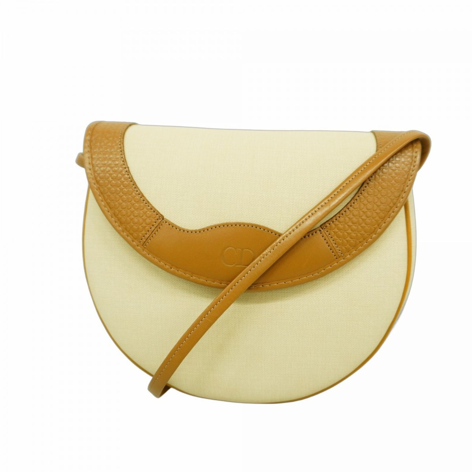 クリスチャン ディオール Christian Dior クリスチャンディオール ショルダーバッグ レザー ベージュ ブラウン レディース