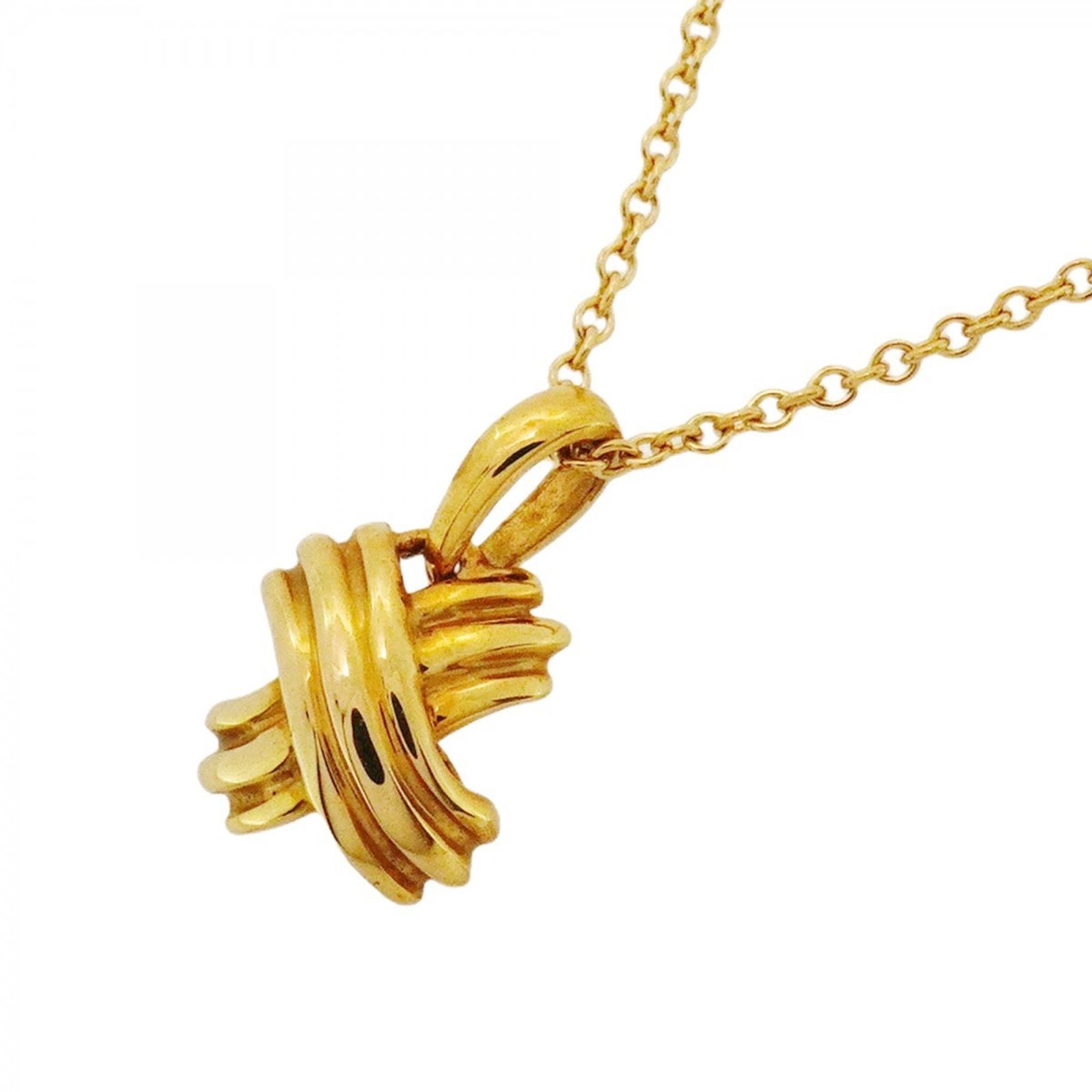 ティファニー Tiffany ネックレス シグネチャー 18 KYG イエローゴールドレディース