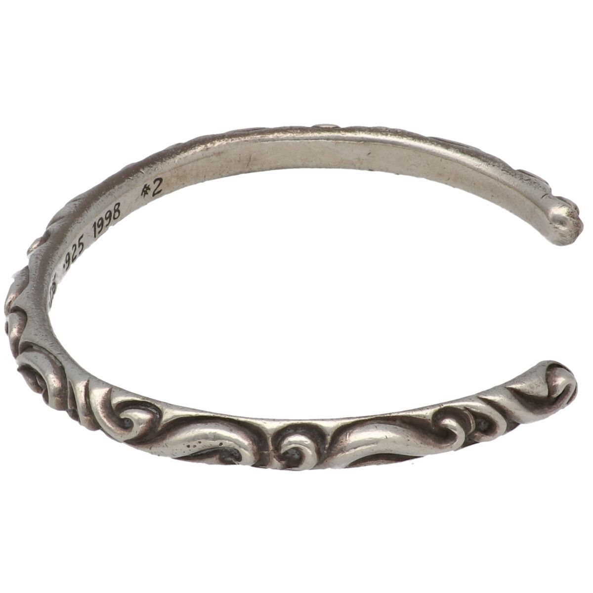 中古】 CHROME HEARTS クロムハーツ スクロールバンドバングル SV925