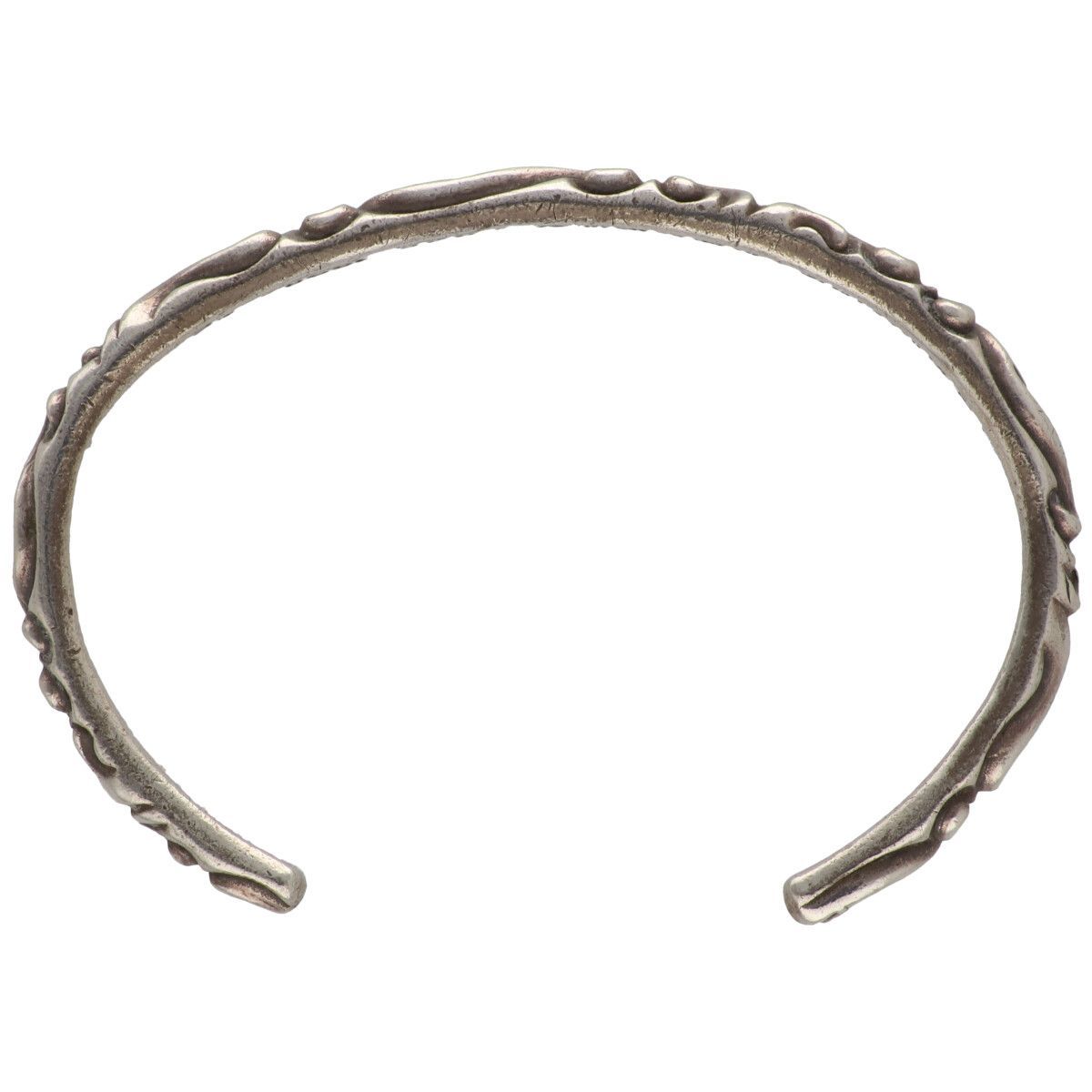 クロムハーツ スクロールバンドシルバーブレスレット　鑑定済み 中古】 CHROME HEARTS クロムハーツ スクロールバンドバングル SV925