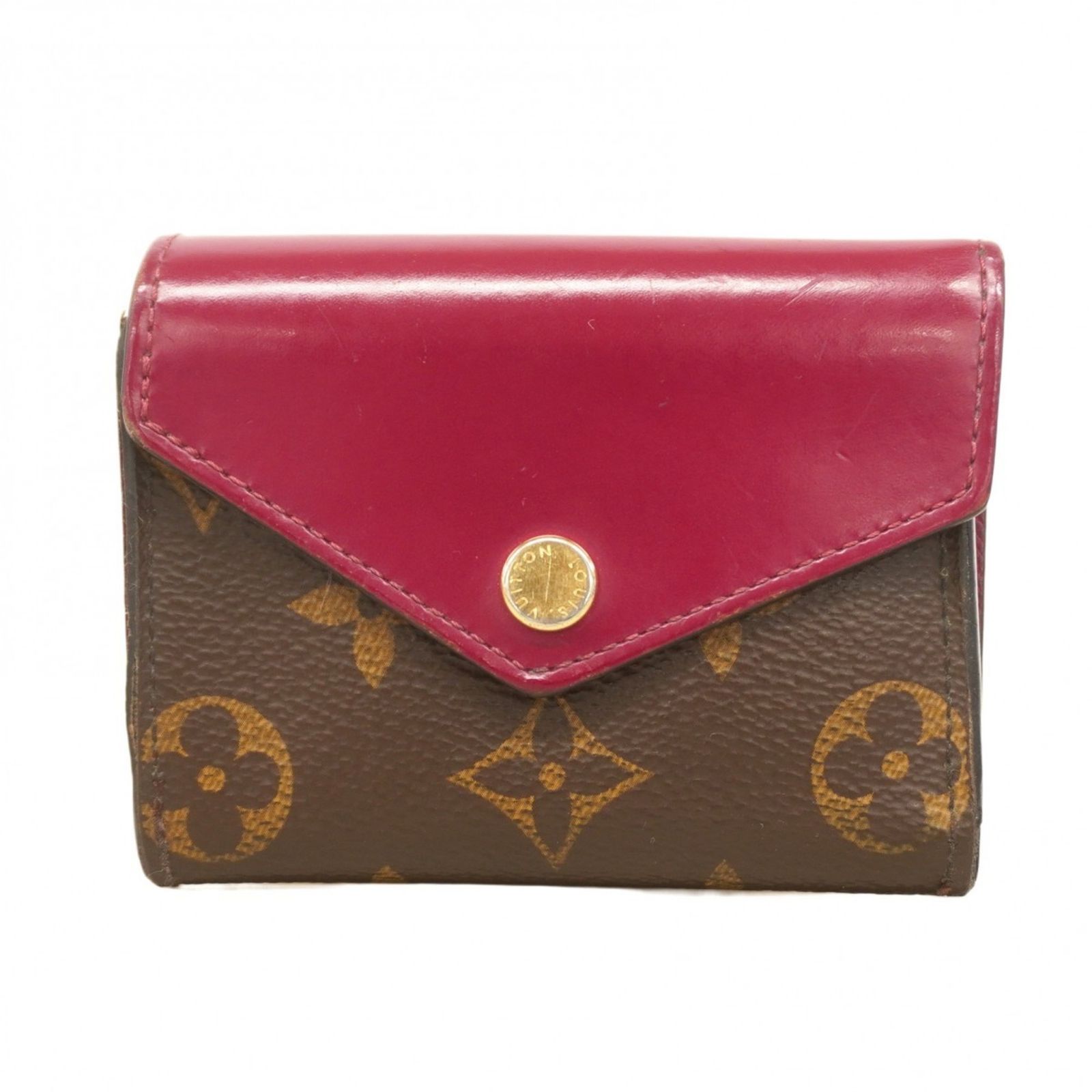 ルイ ヴィトン Louis Vuitton 三つ折り財布 モノグラム ポルトフォイユゾエ M 62932 フューシャレディース
