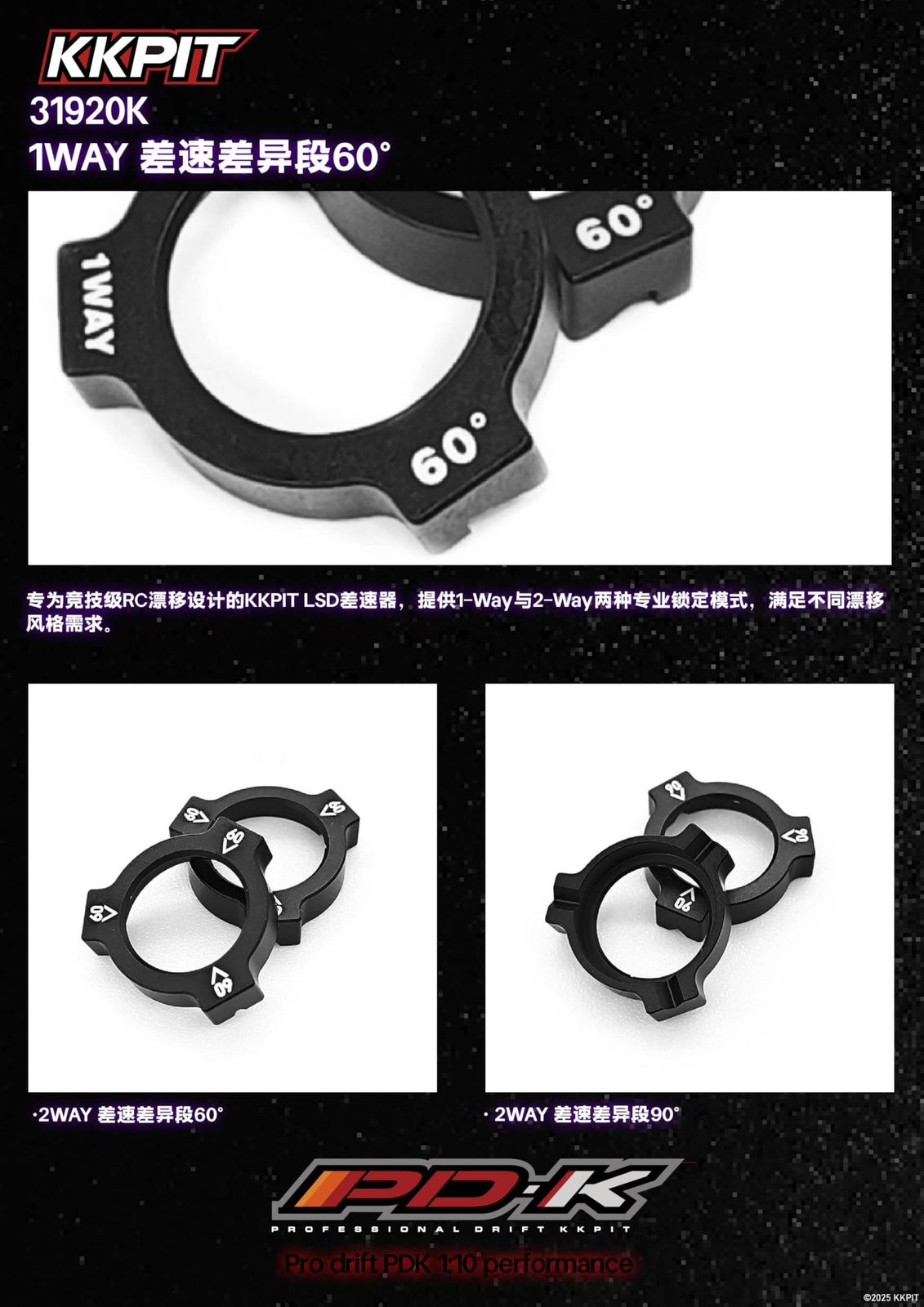 KKPIT-PDK-LSD 1WAY Active Diff Segment 60°(1WAYアクティブデフ