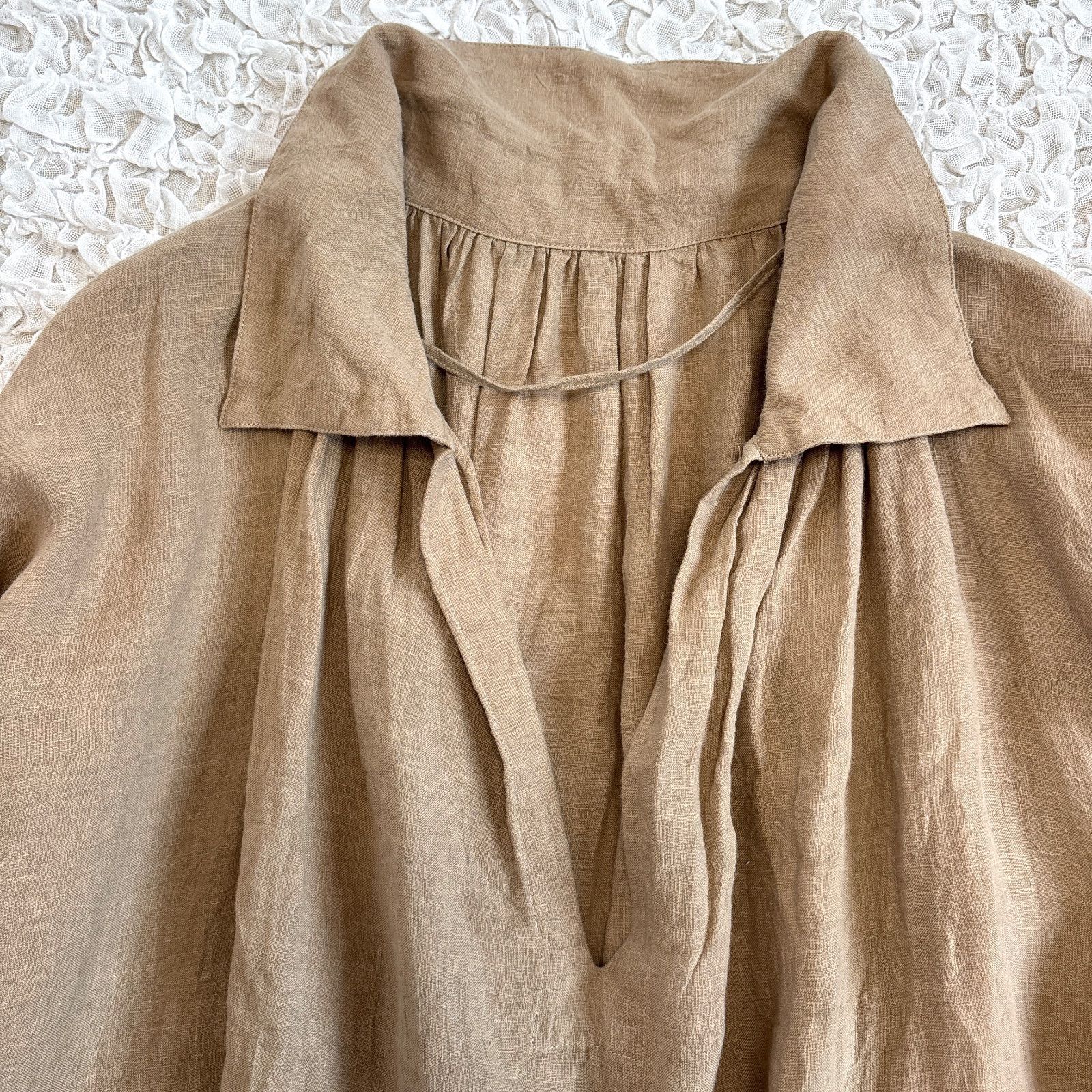 値下げjournalstandardLUXEジャーナルラックス スキッパーシャツ JOURNAL STANDARD LUXE ジャーナルスタンダードラックス リネン100