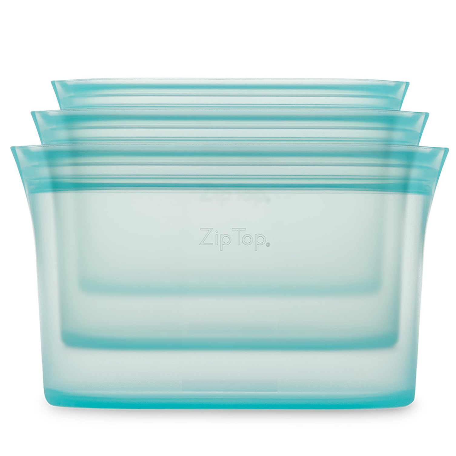 ジップトップ Zip Top シリコーンバッグ 保存容器 日本 ディッシュ 3点 セット 電子レンジ調理 冷凍 食洗機 対応 プラチナシリコーン使用 有害物質不使用 ティール ブルー