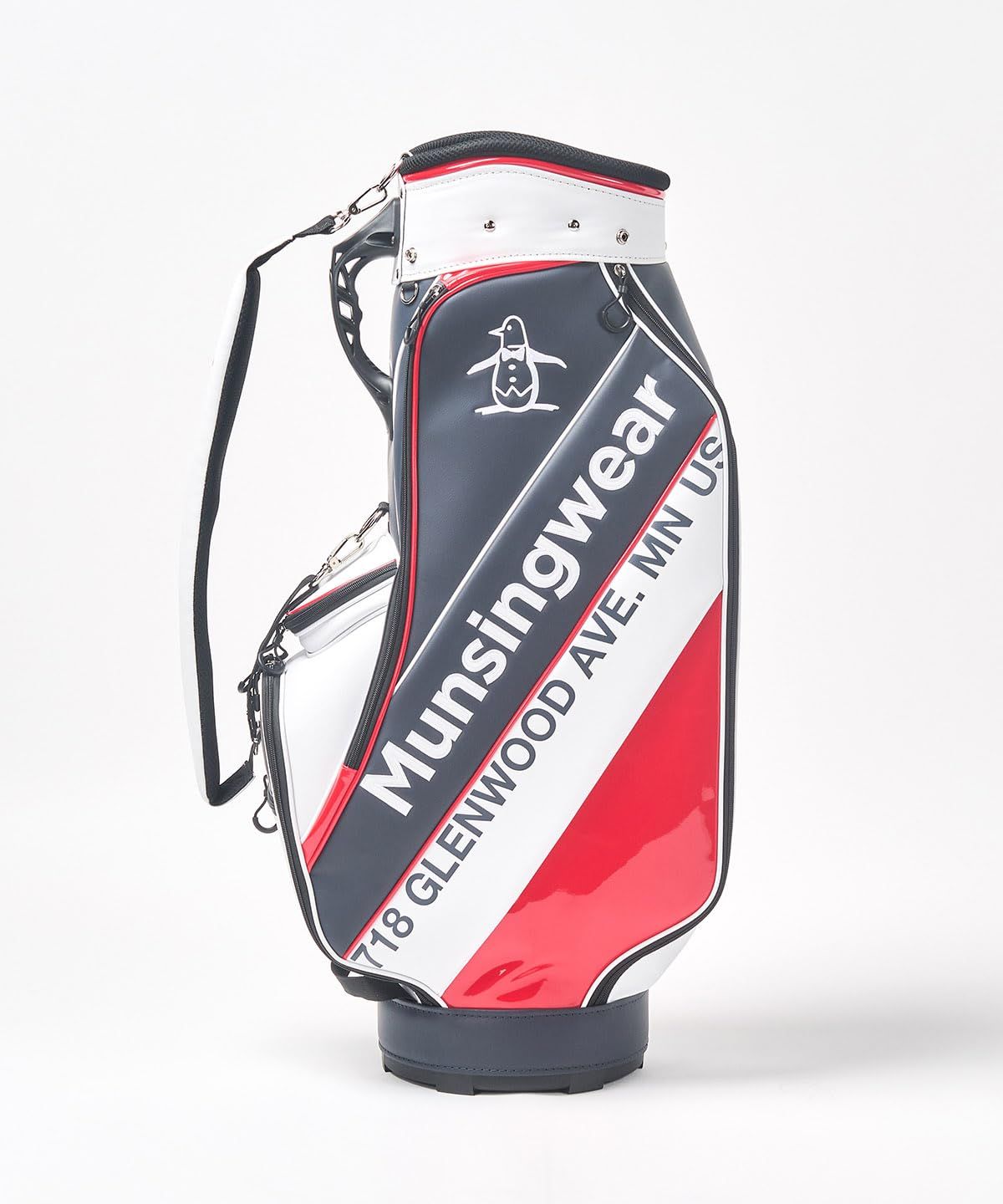  マンシングウェア ペンギン スポーティー 合成皮革 トリコロール ゴルフ MG5SCB05M ドライバー ゴルフバッグ キャディバッグ ゴルフ