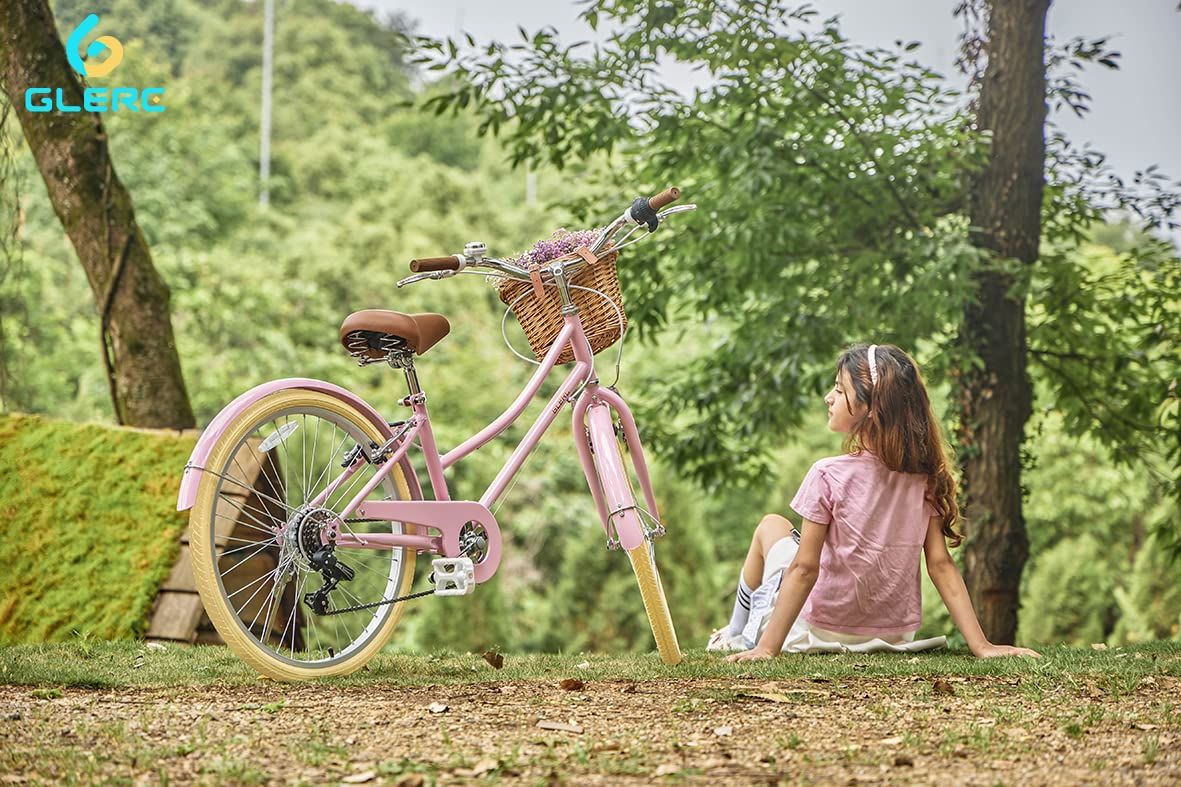【Glerc】Missy女の子自転車 24インチ レトロシティーサイクル Glerc】Missy女の子自転車20/24/26インチ 可愛い小中学生自転車 レトロ