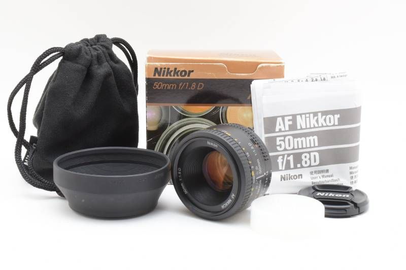 光学極上品 箱あり】Nikon ニコン AF NIKKOR 50mm 1.8D AFレンズ #3988