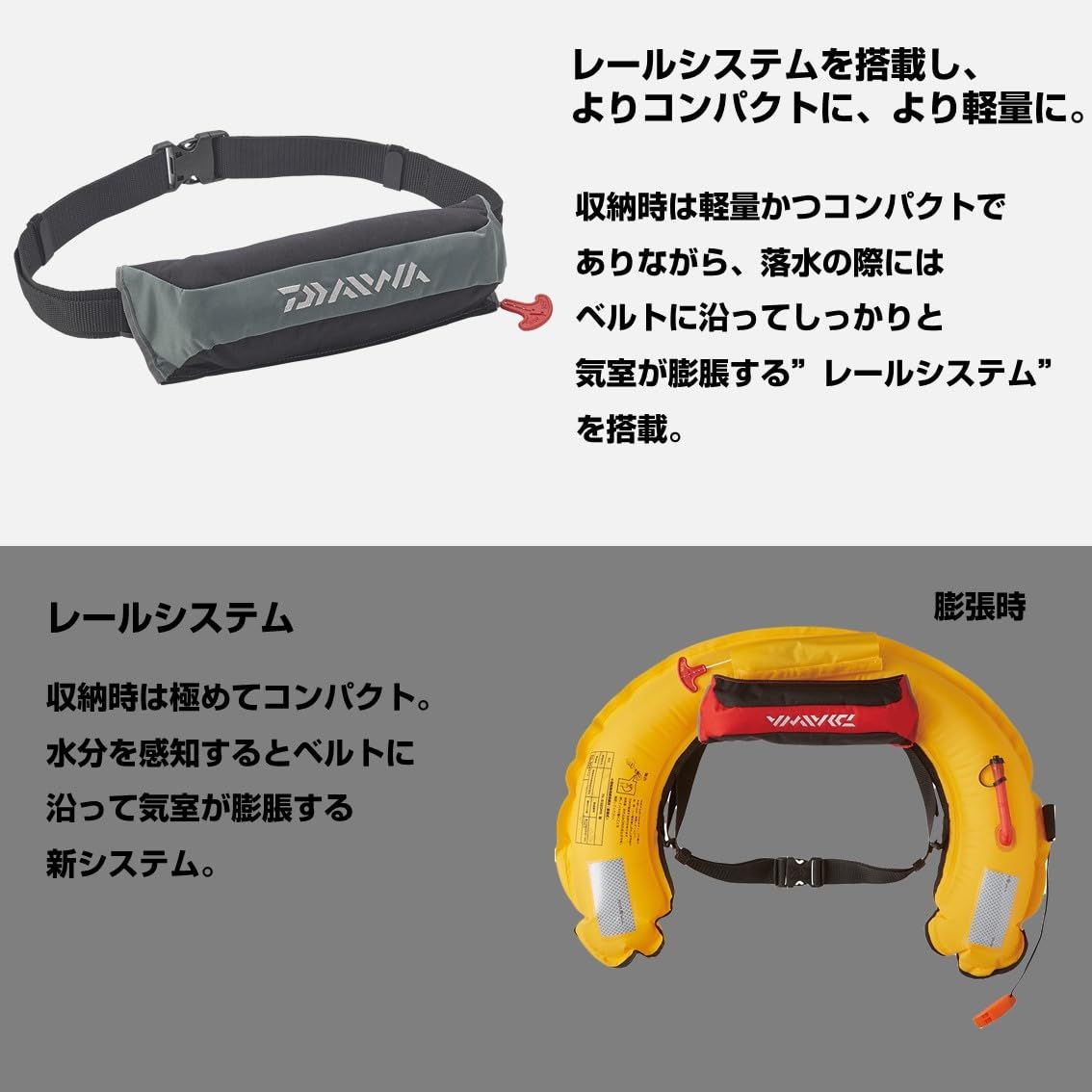 新品 ダイワ(DAIWA) コンパクトライフジャケット(ウエストタイプ自動