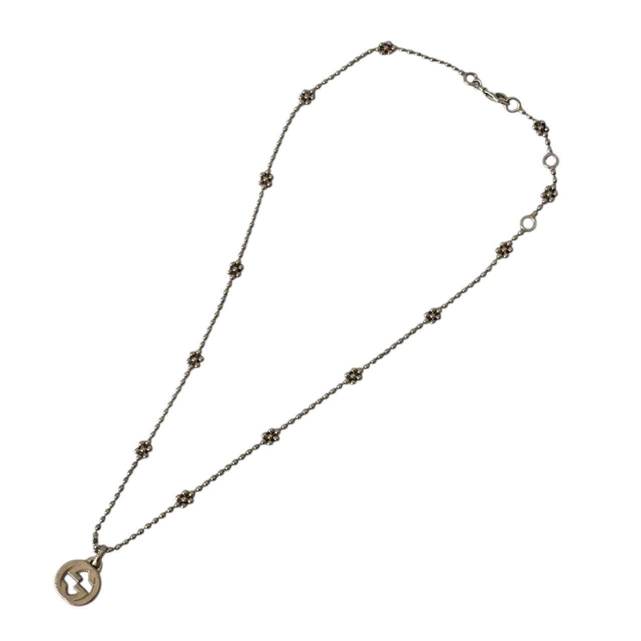 GUCCI グッチ フラワーモチーフ ネックレス ペンダント ボールチェーン 