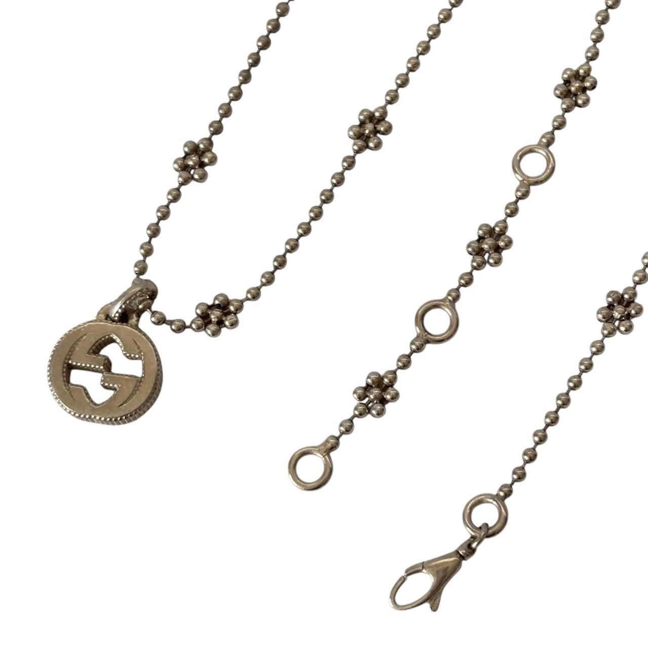 GUCCI グッチ フラワーモチーフ ネックレス ペンダント ボールチェーン 