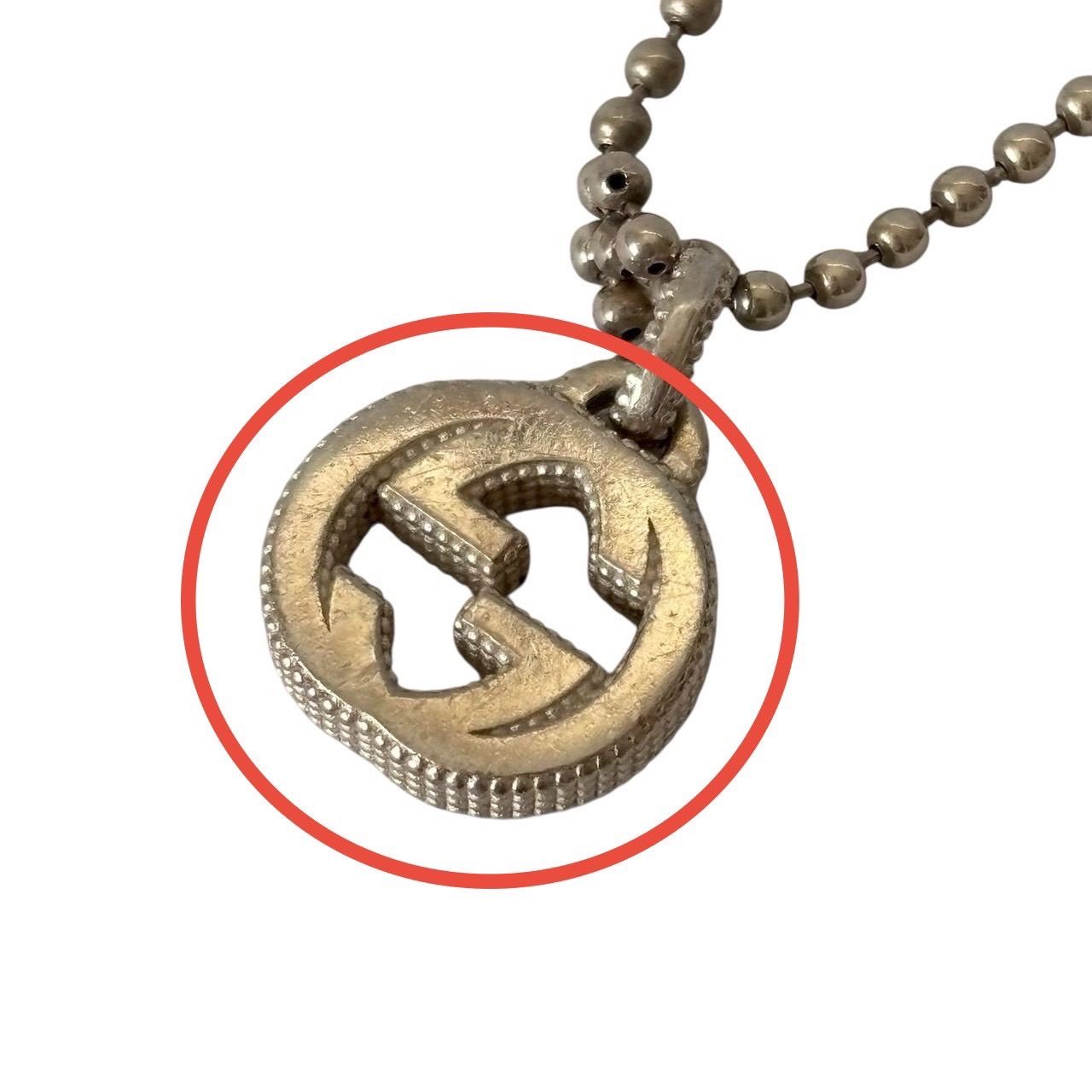 GUCCI グッチ フラワーモチーフ ネックレス ペンダント ボールチェーン