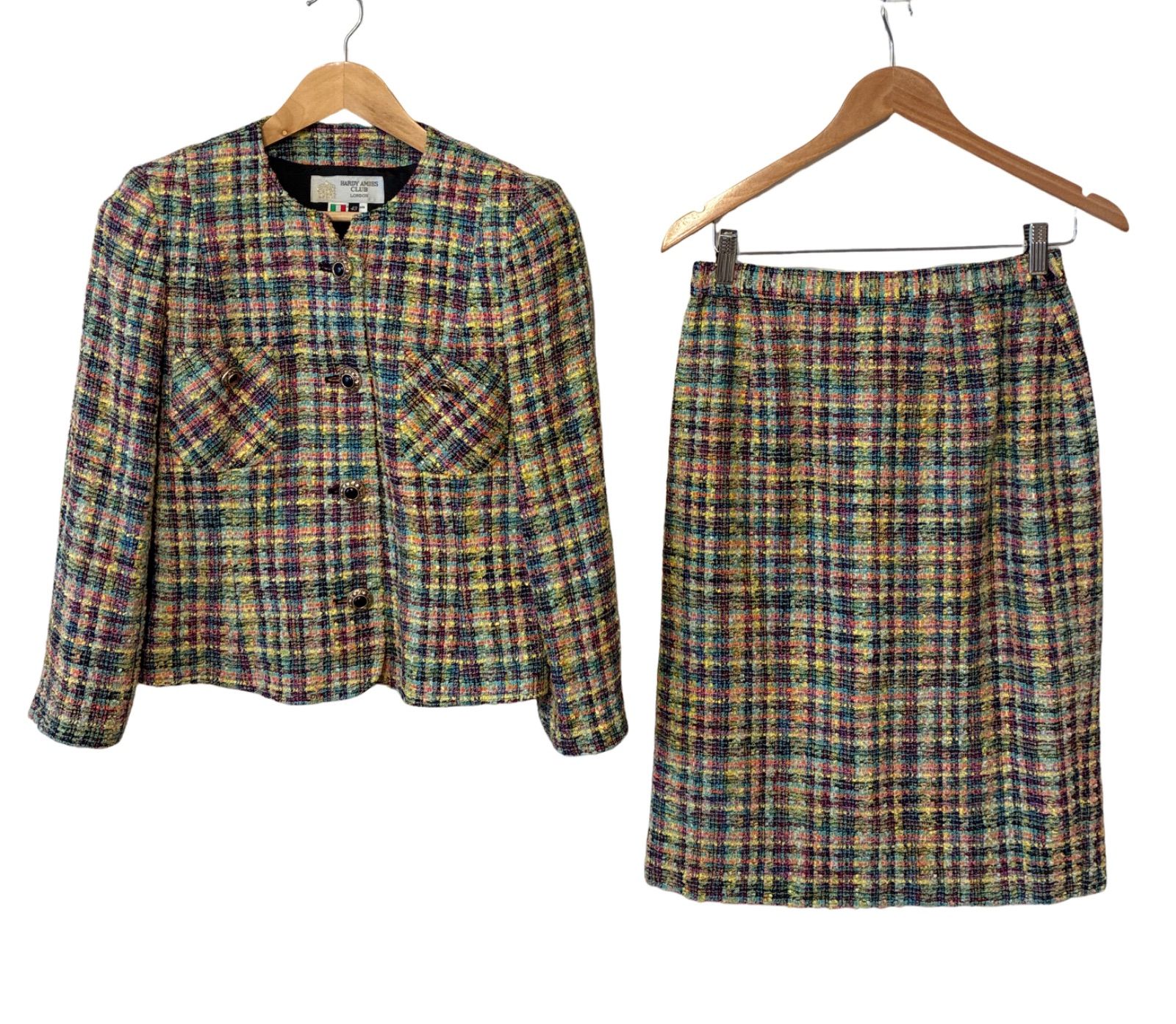HARDY AMIES ハーディエイミス　スカート　セットアップ　メロン　9 HARDY AMIES ハーディエイミス スカート セットアップ メロン 9
