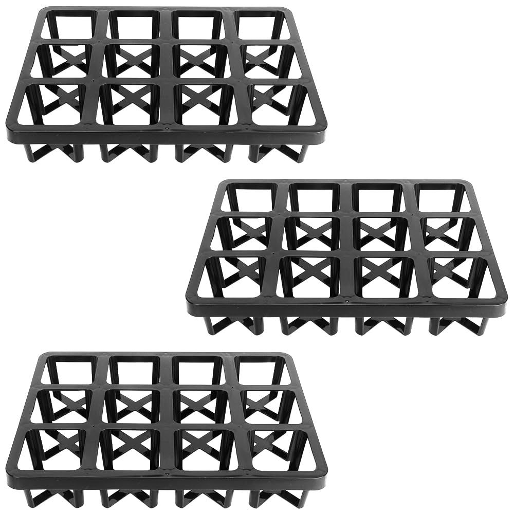 育苗ポットホルダー フラワーラック 3枚セット 多肉植物 家庭菜園 (12