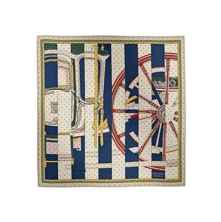 エルメス La Berline Bayadere シルク レディース スカーフ 45