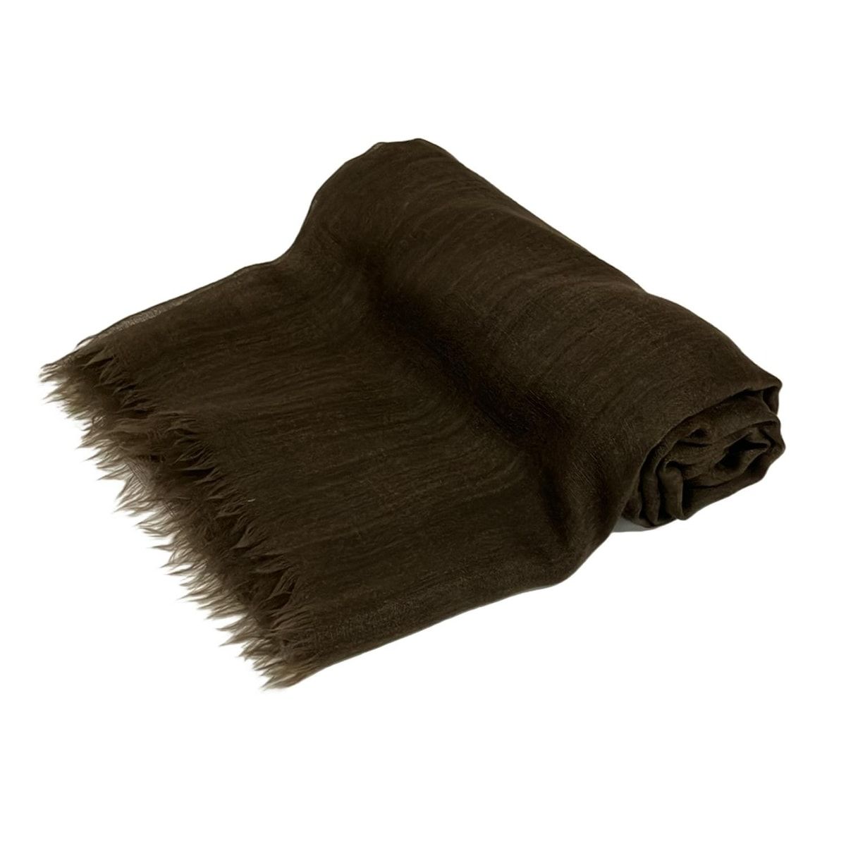 AGNONA(アニオナ) ストール(ショール)美品 - ダークブラウン カシミヤ