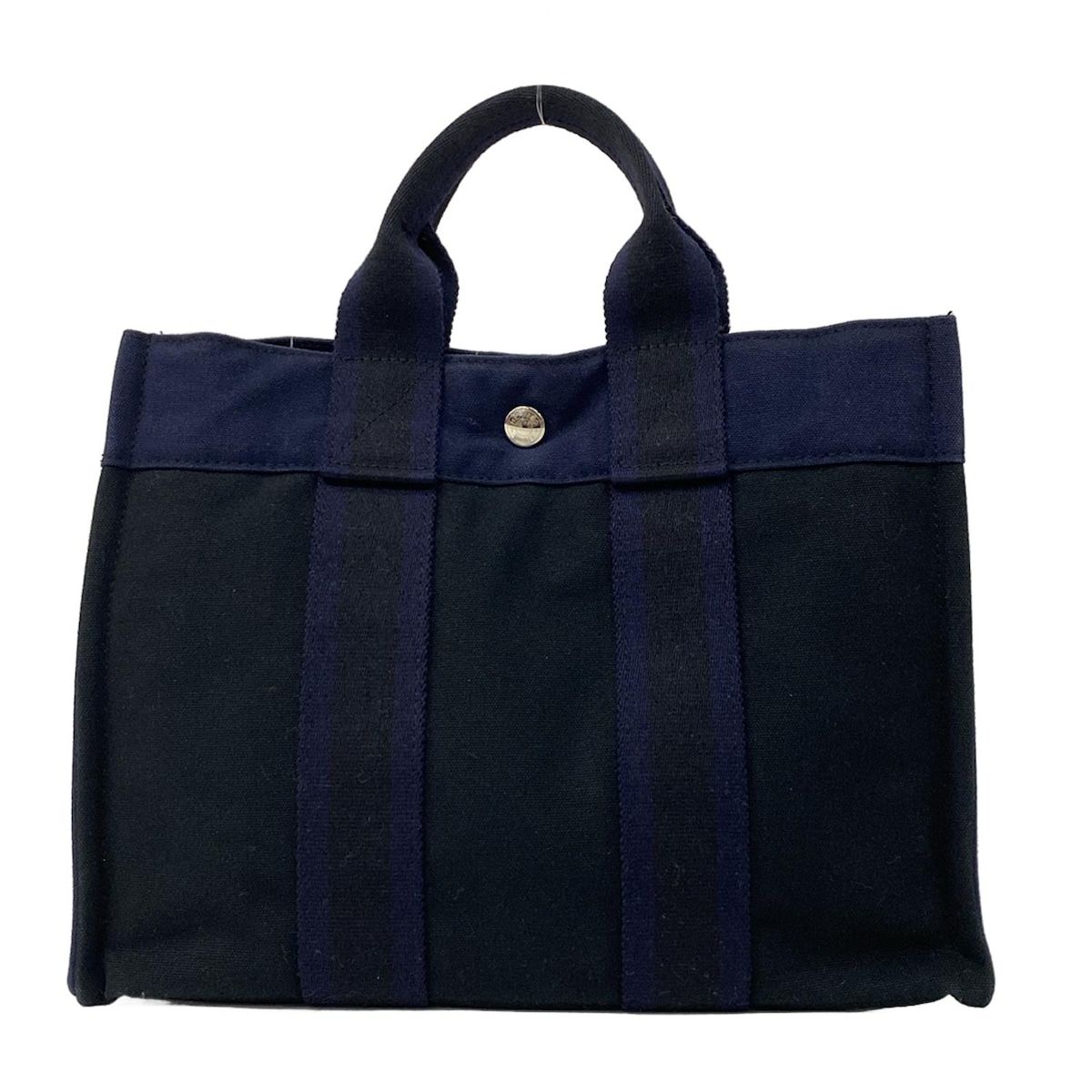 HERMES エルメス トートバッグ フールトゥトートPM 黒×ネイビー
